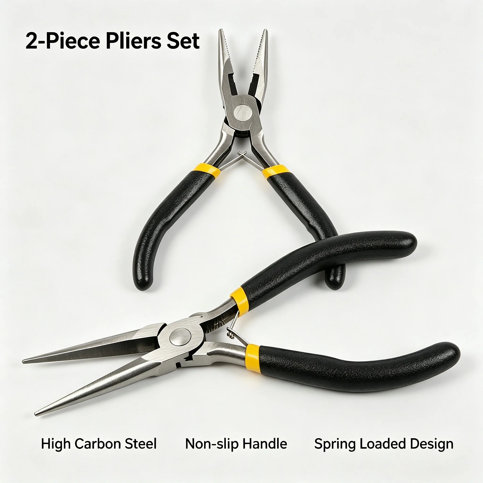 1Pcs Portable Durable Carbon Steel Forging Jewellery Pliers Light Weight Mini Pliers Hand Tools Round Flat Long Nose Pliers