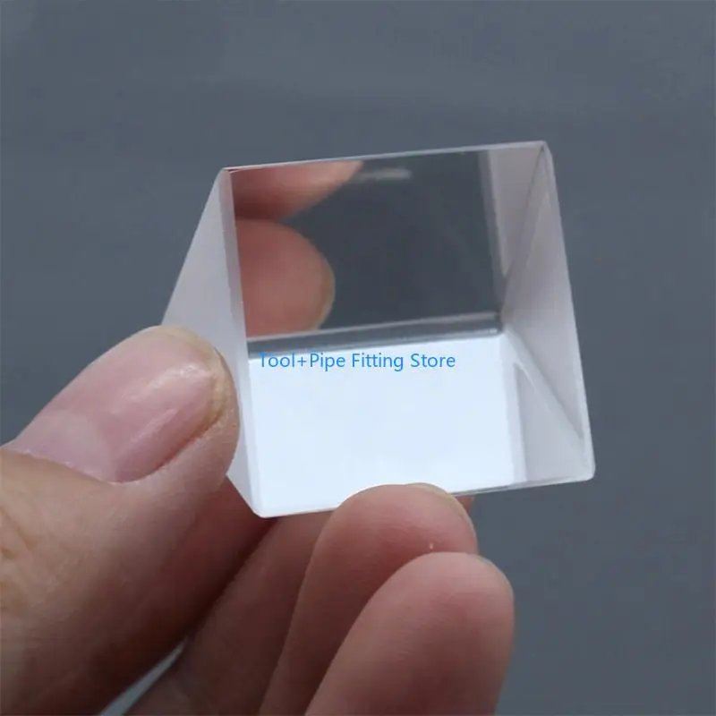 F92B Optics Experied Glass Triangular Prism Physics Teaching Light Spectrum Tool