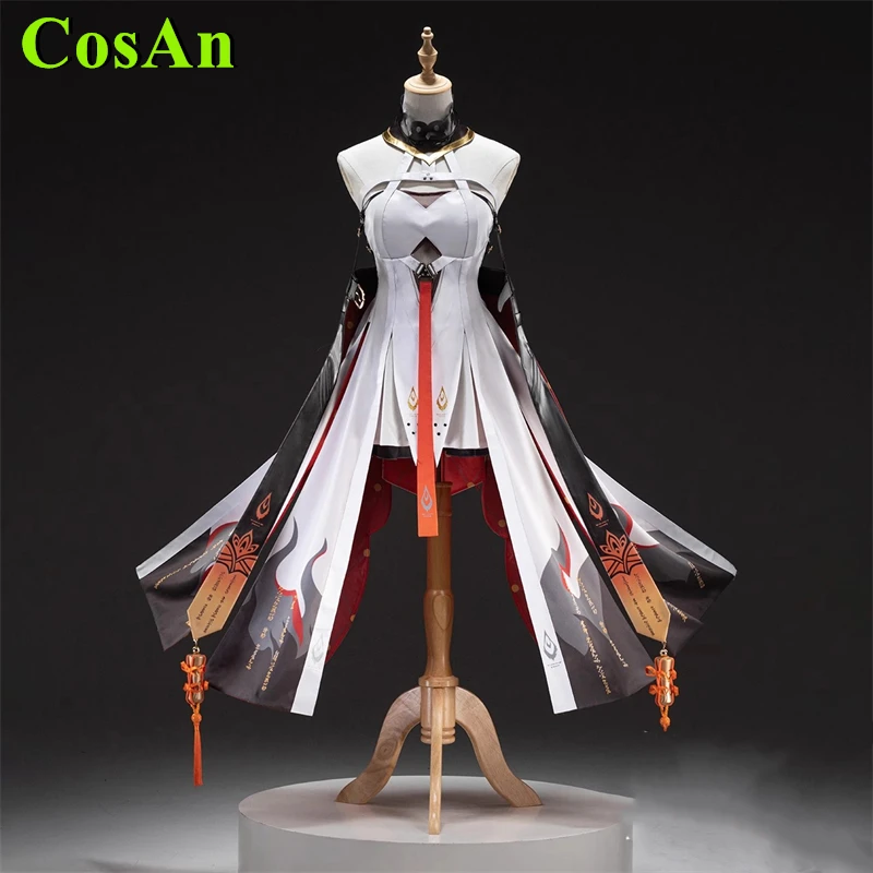 CosAn Anime Wuthering Waves Changli Cosplay Costume Sweet Battle Dress Activity Party Role Play Clothing Female