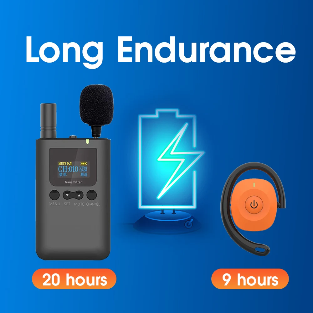 Wireless Tour Guide System Clear Sound Audio Guide System for Simultaneous Interpretation Conference Church Teaching