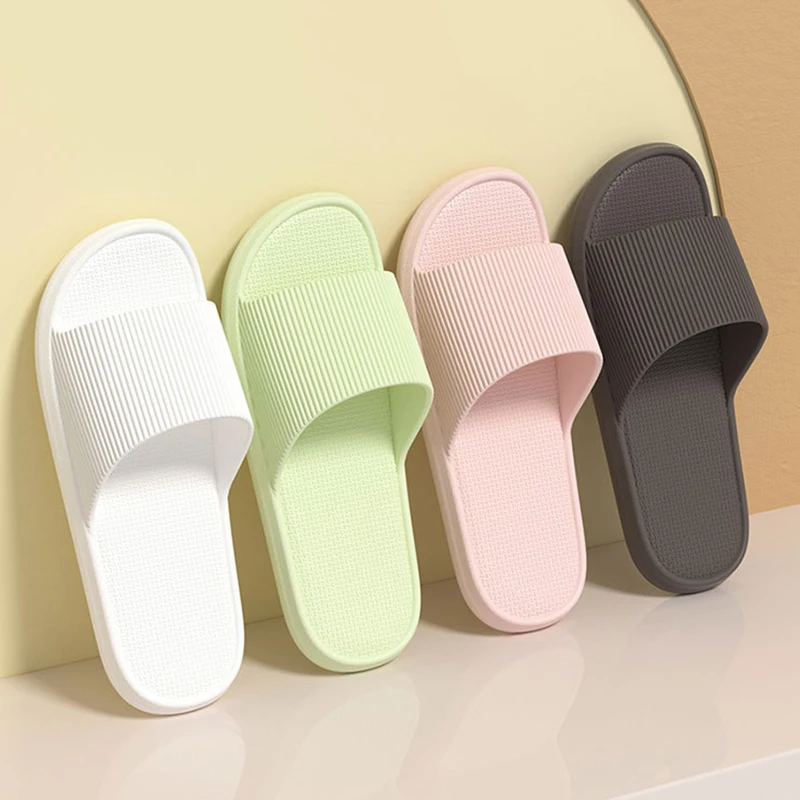 

2026 Summer Couple Soft Sole EVA Home Slippers Plus Size 45 Lightweight Cloud Slippers Women Casual Non Slip Indoor Shoes Slides