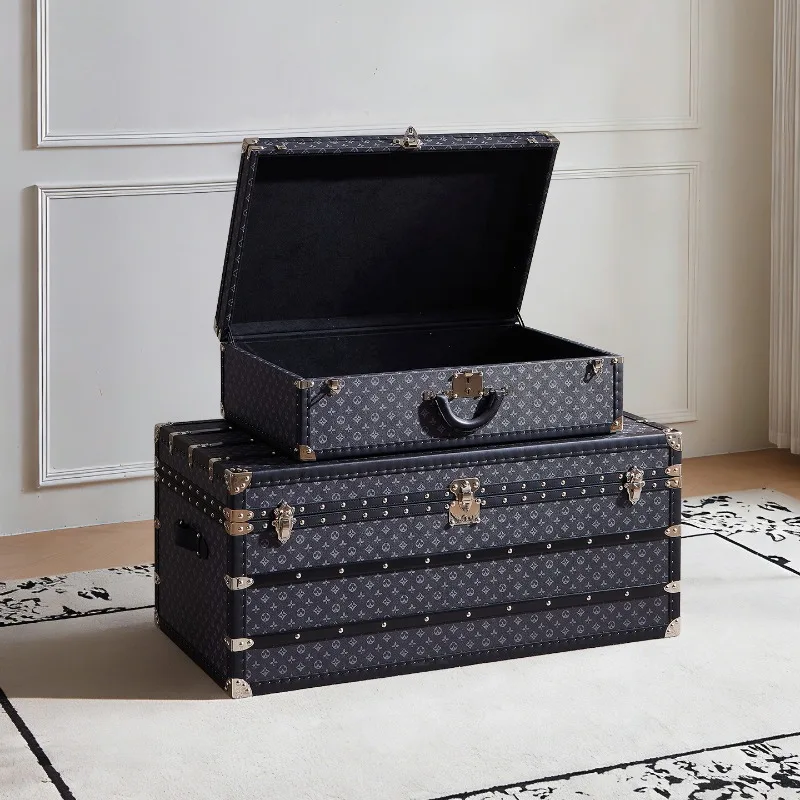 Decorative box presbyopia living room storage ornament leather tower box