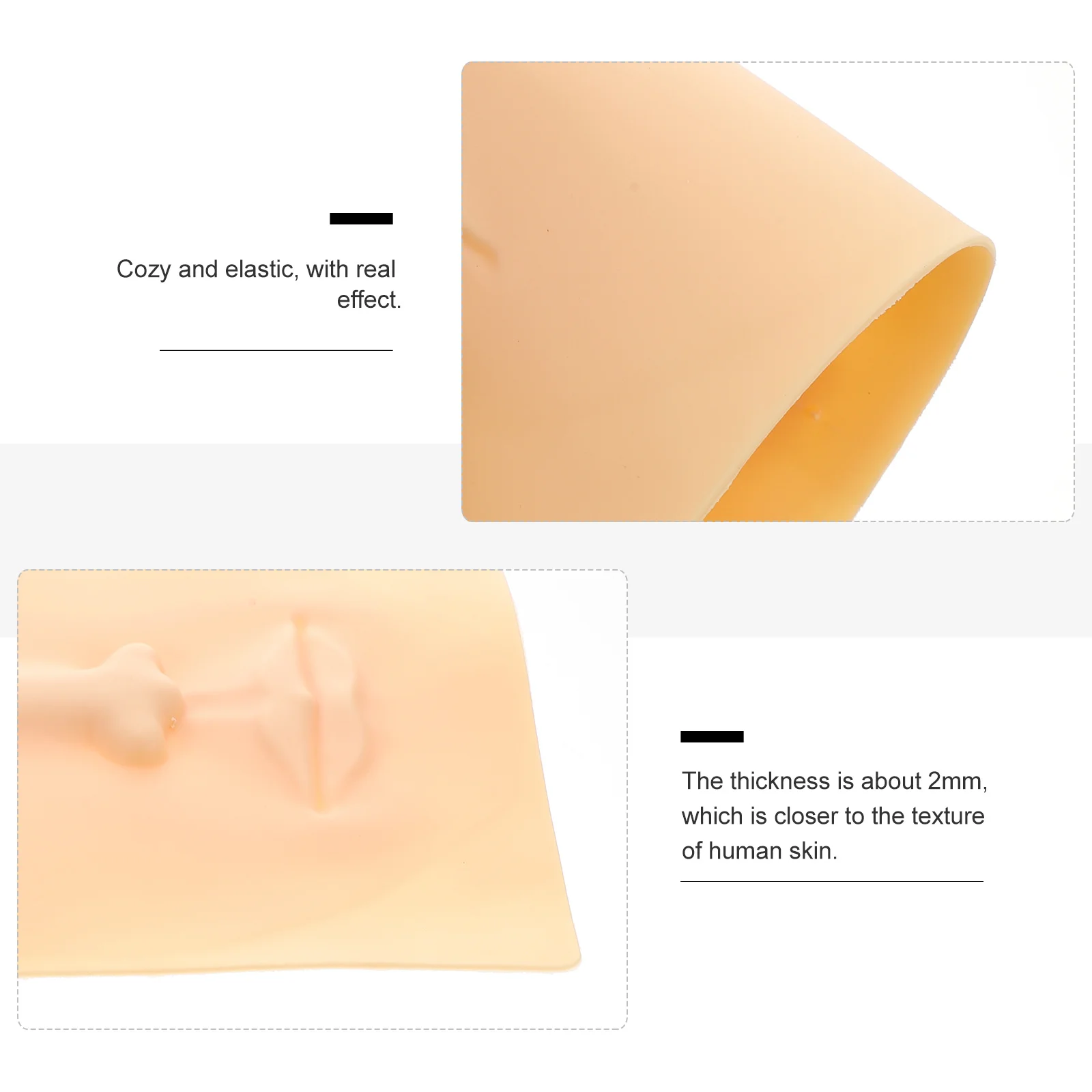 

3Pcs Blank Tattoo Practice Skin Sheets Double Side Silicone Fake Skin Supplies for Tattooing Artists Practice Sheets