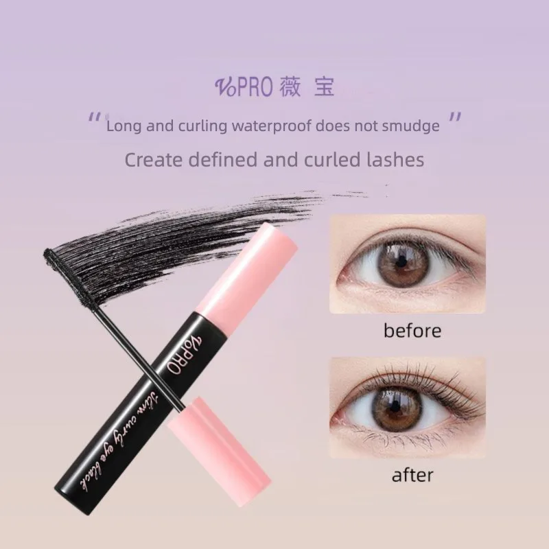 VOPRO Mascara Lengthening Curling Waterproof Sweatproof Long-Lasting Smudge-Proof Setting Primer Dense Roots Defined 1