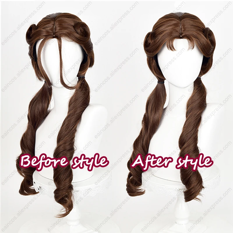 IDV Little Girl Dorothy Cosplay Wig 70cm Long Brown Wigs Heat Resistant Synthetic Hair