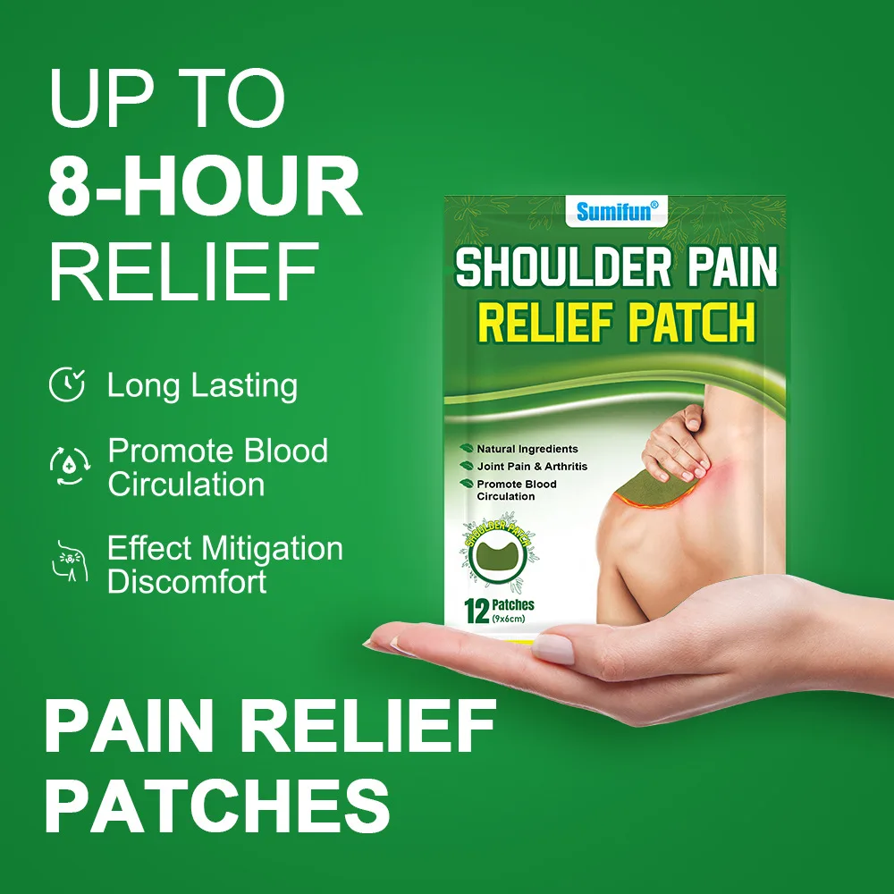 12/24/36/48pcs Sumifun Mugwort Shoulder Relief Patch Natural Herbal Lumbar Neck Soothe Shoulder Ache Improve Blood Circulation
