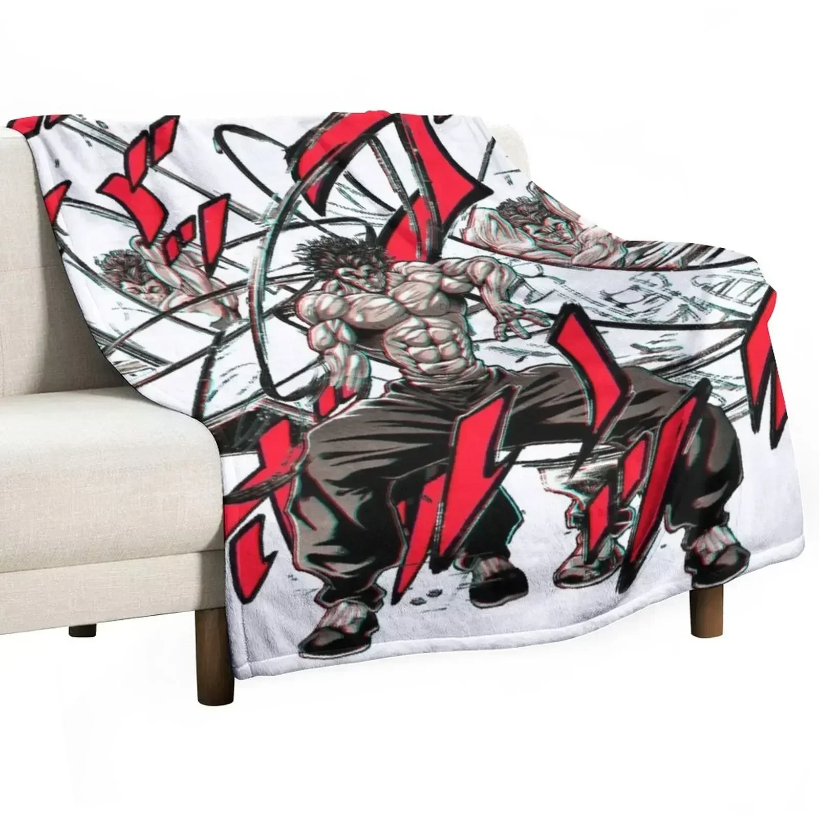 Yujiro Hanma Best Moment! (Version 2) Throw Blanket warm winter Hairy Kid'S Warm Bed linens Flannel Blankets