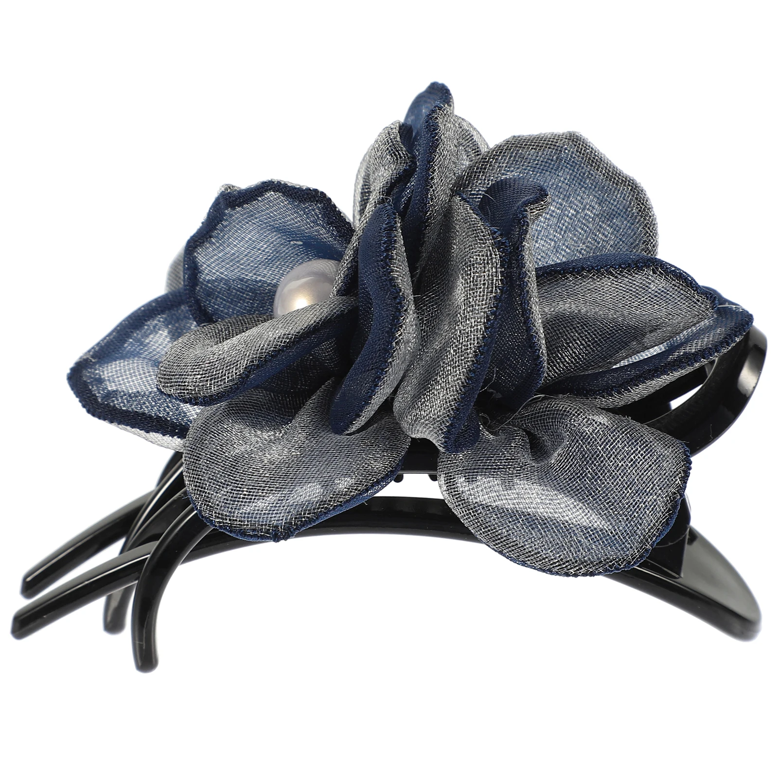 

Silk Yarn Flower Hair Clips Duckbill Claw Barrettes for Women Stylish Wedding Accessories Flat Decorative Ponytail for Styling