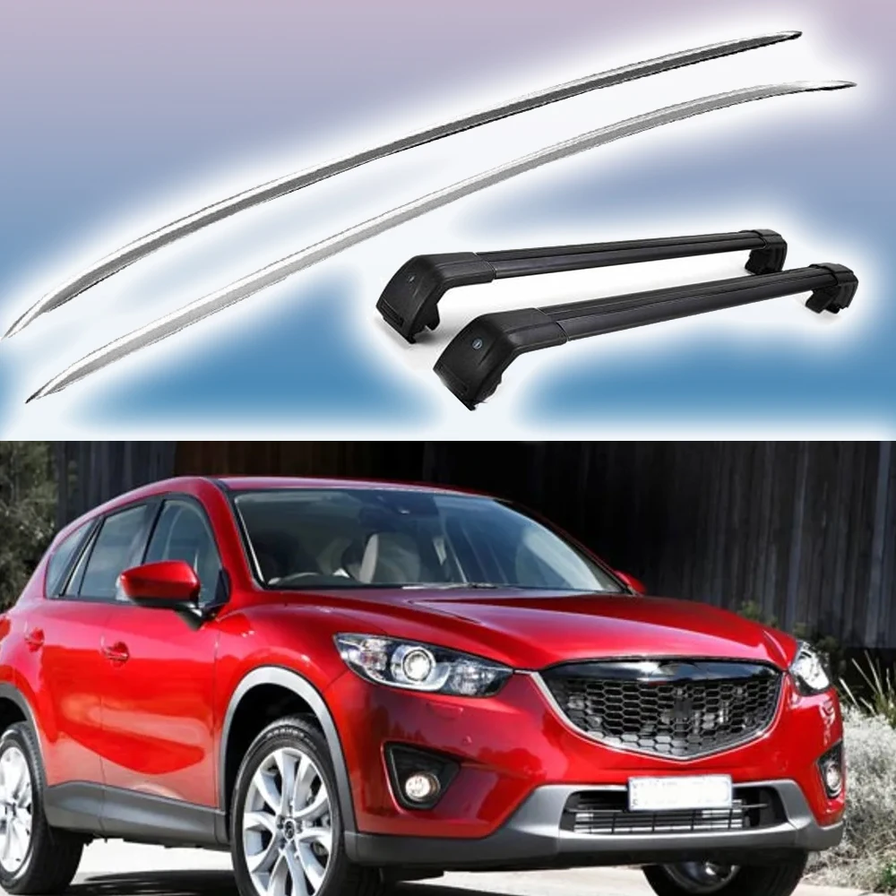 4Pcs Fit for 2012-2016 Mazda CX-5 CX5 Roof Rail Rack Carrier Cross Bar Crossbars car accessories