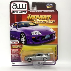 Auto World 1/64 AW 1994 Supra silver Die-cast alloy car model toy collection Children gift