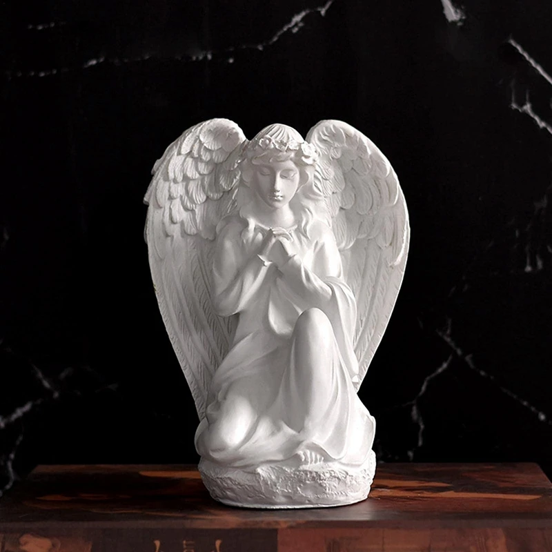 Anjo da Guarda Prateleira Estátua para Sala e Decoração do Quarto, Adorável Anjo Figurinhas, Querubim Rezando, Presentes para As Mulheres