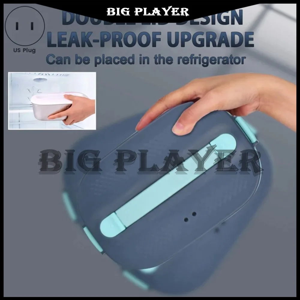 Adult Electric Heated Lunch Box - 100W 4 In 1 Double Cover Hot Lunch Container