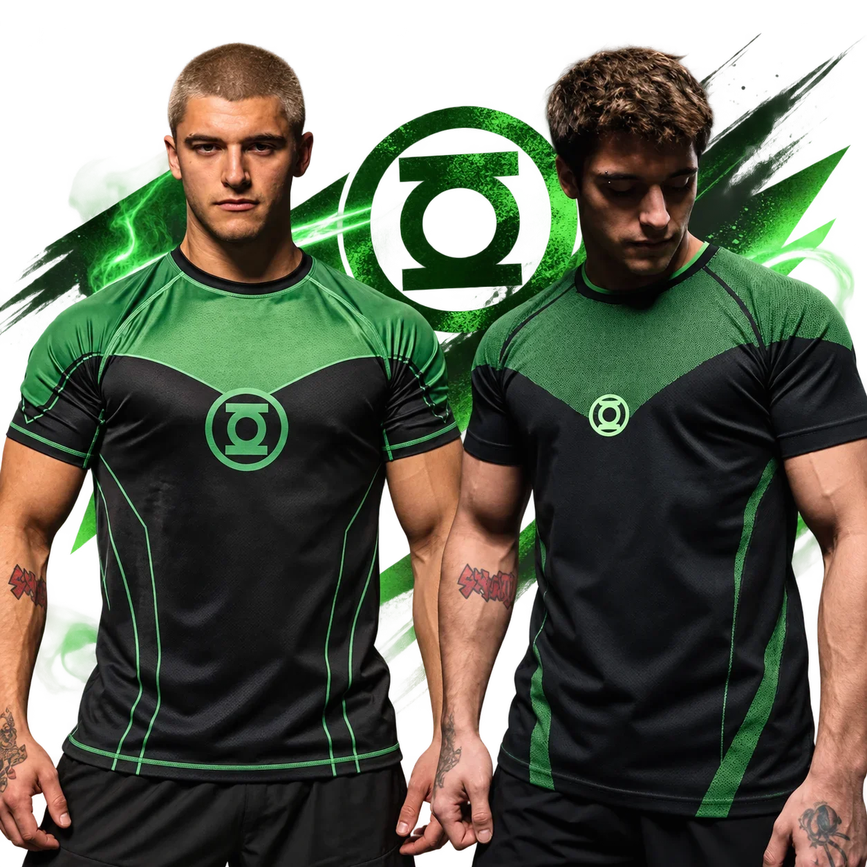 Green Lantern Men's T-shirt Short Sleeve Gym Exercise 3D Printing Quick-drying Breathable Sports Fitness T-shirt Graphic Tshirts