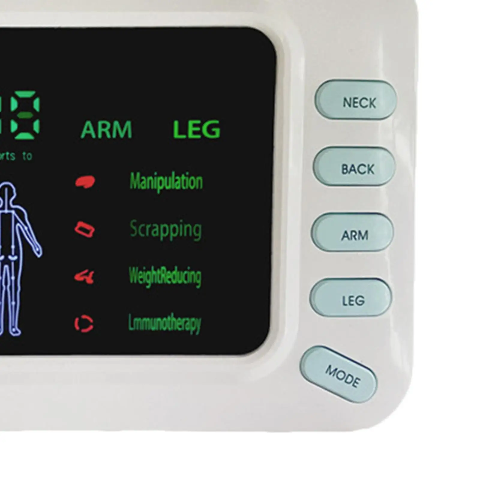 Electric Pulse Massager 8 Massage Modes Handheld Medium Frequency Tens Unit