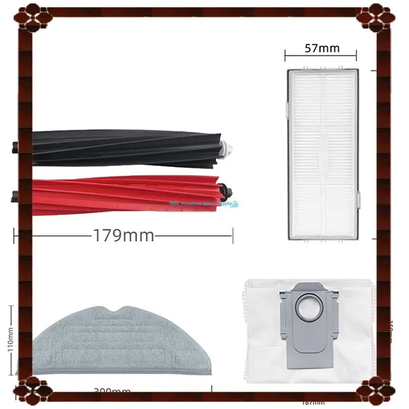 Per Roborock S8/S8 PLUS/S8 Pro Ultra/G20 Robot Aspirapolvere Spazzola Laterale Principale Filtro Hepa Mop Panni Sacchetto Per La Polvere Accessori