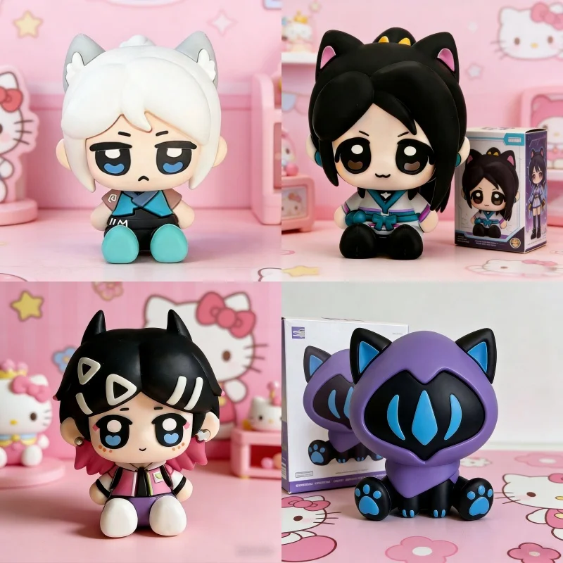Valorant Chibi Figurine Clove Omen Jett Sage Collectible Model Desktop Computer Case Decoration Statue Gaming Fan Gift