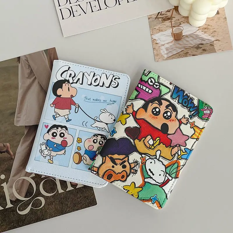 

Anime Cartoon Crayon Shin Chan Cute Passport Holder ID Bag Protective Case Multi-function Travel Portable Storage Card Bag Gift