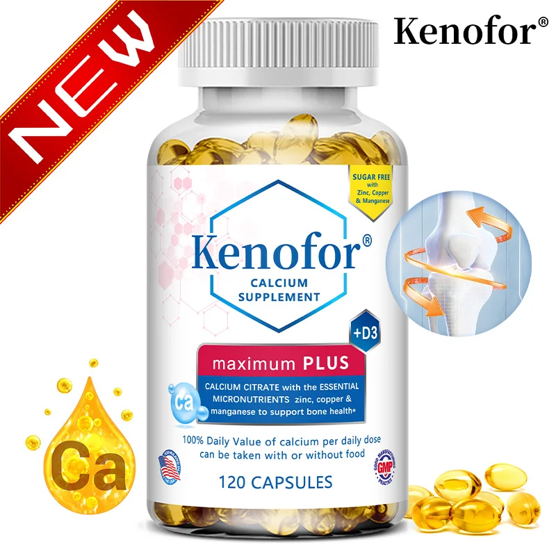 

Calcium Supplement - with Magnesium, Zinc-Supports Bone and Dental Health, Strong Teeth and Joints, and Regulates Neuromuscular