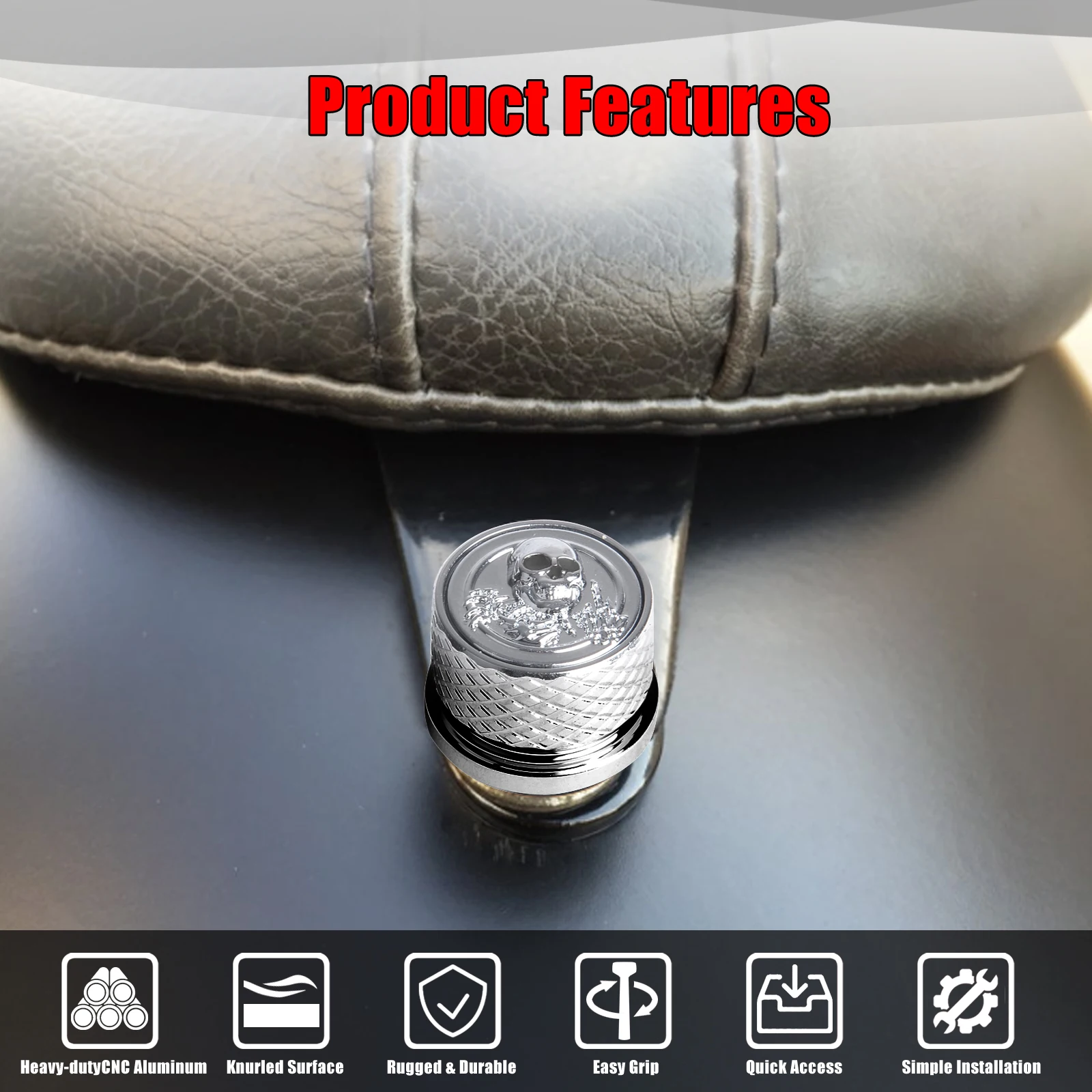 Motorcycle 1/4" Universal Rear Seat Bolt Fender Bolts Screw For Harley Sportster Touring Road King Dyna Street Glide 1996-2016 - Image 6