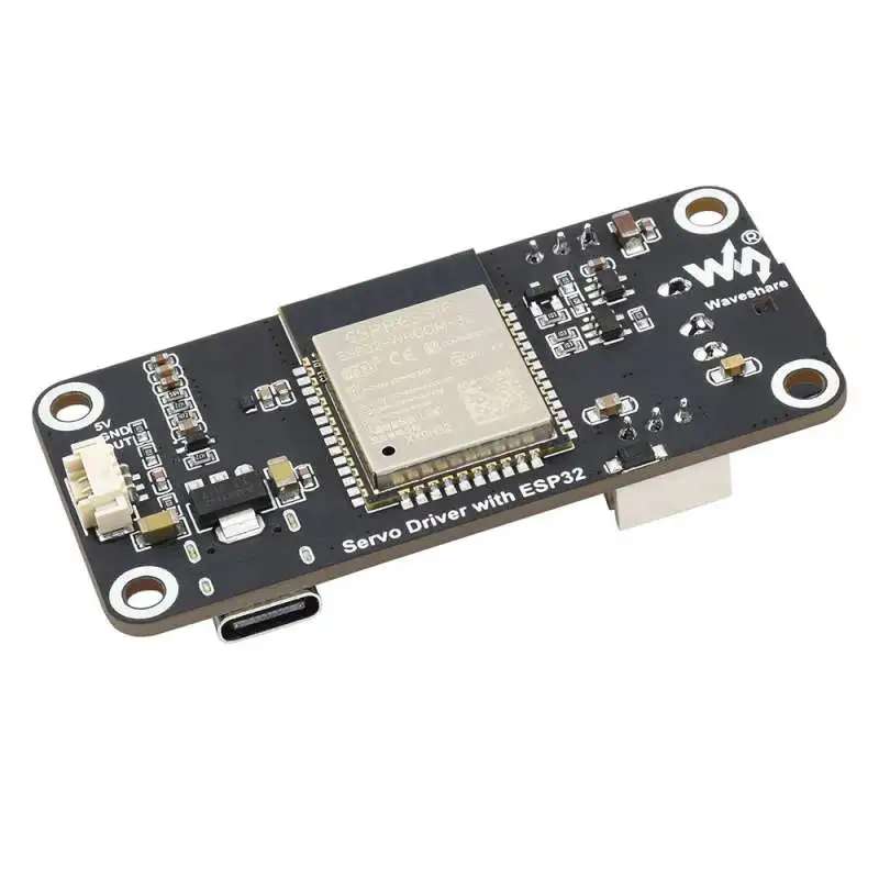 Waveshare ESP32 Servo Driver Expansion Board Built-In WiFi+BT Dedicated Driver Board Designed for Serial Bus Servos 6-12V
