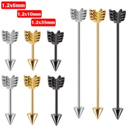 1pc Surgical Steel Punk Industrial Arrow Design Cartilage Earrings Stud for Women Men Tragus Body Piercing Jewelry