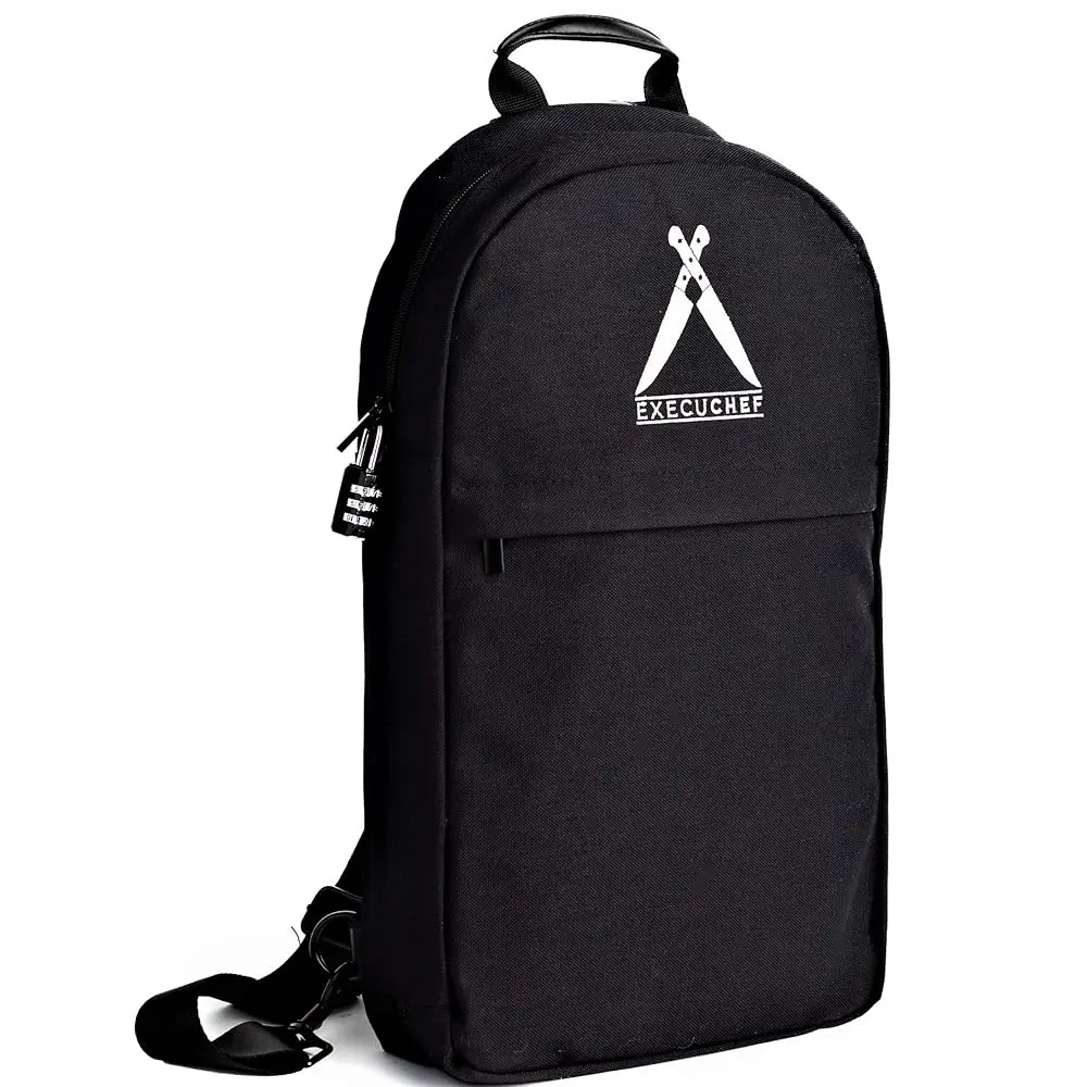 

Chef Knife Sling Bag - 29 Pockets For Knives And Kitchen Utensils - Busin Card Holder And Lo - Water Resistant And Durable