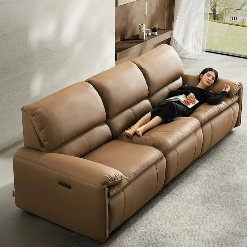 Power Single Sofa Electric Remote Brown Oversized Modular Sofa Electric Coner Adult Fauteuil Relaxant Inclinable Room Furniture