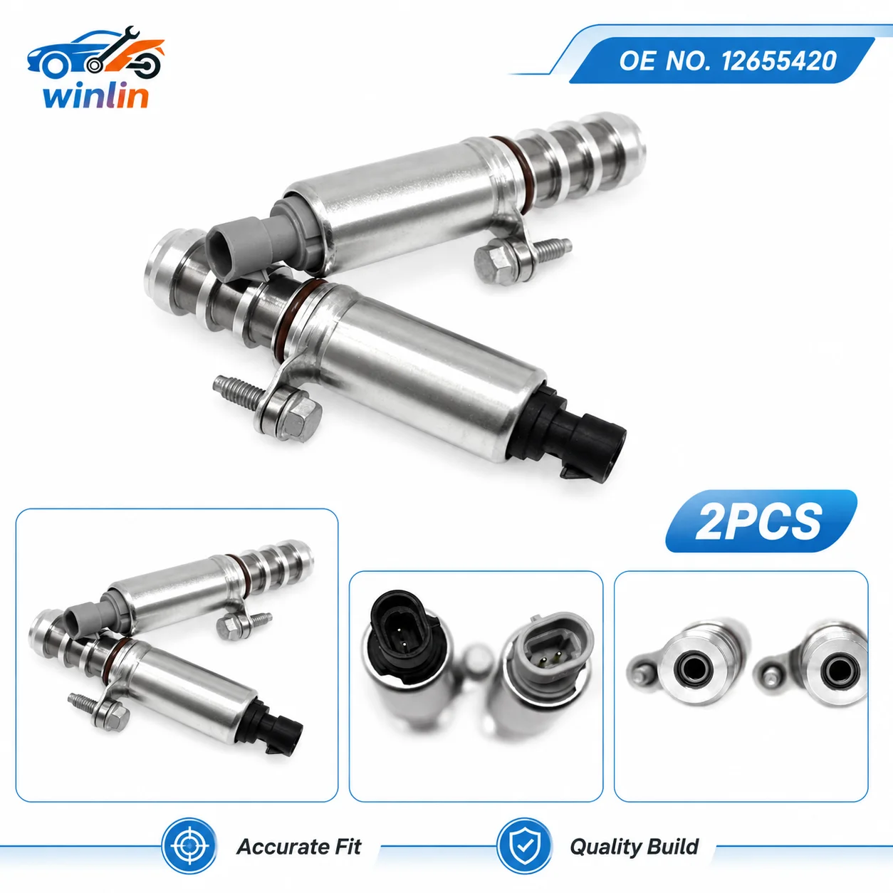 

OEM1SET Original VVT Valve Variable Control Timing Solenoid For Chevrolet Malibu Captiva Pontiac Opel Antara 12655420 12655421