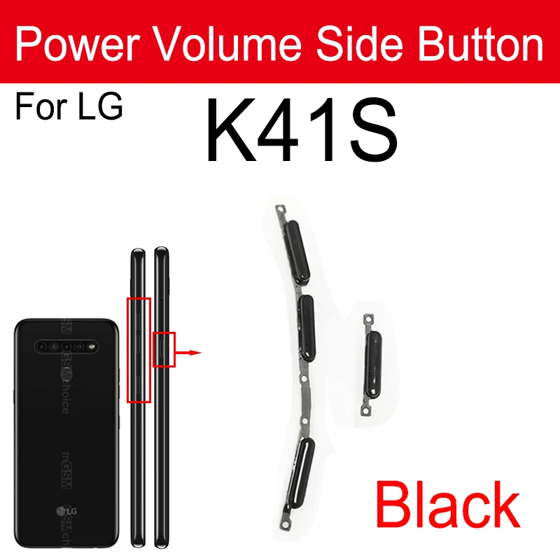 ON OFF Power Lautstärketasten für LG K20 K22 K40 K41S K50 K51 Lautstärke Power Side Key Kleine Tasten Ersatzteile