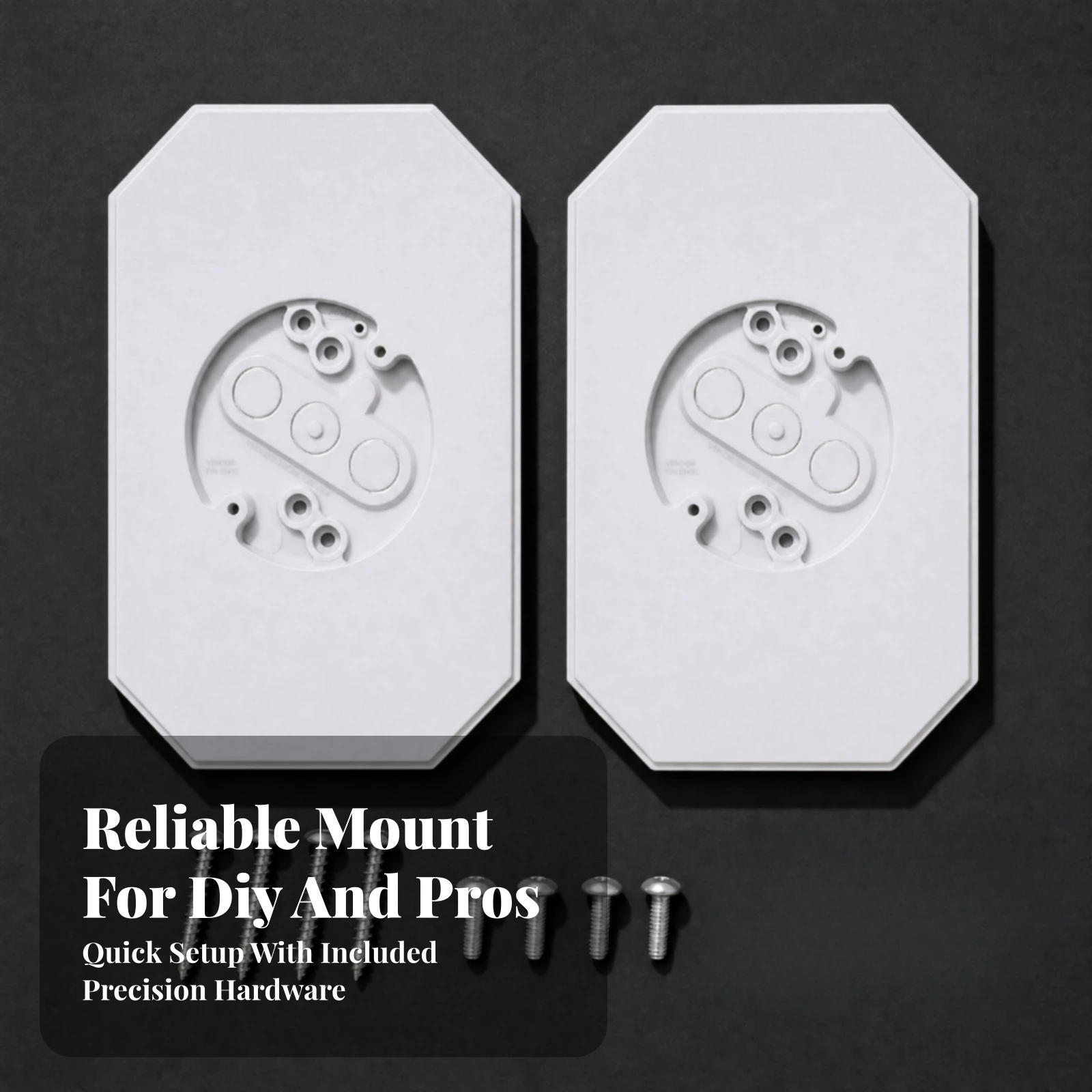2 Pieces Siding Mounting Plate with Screws Weatherproof Lap Siding Mounting Block Hardware Recessed Easy to Install