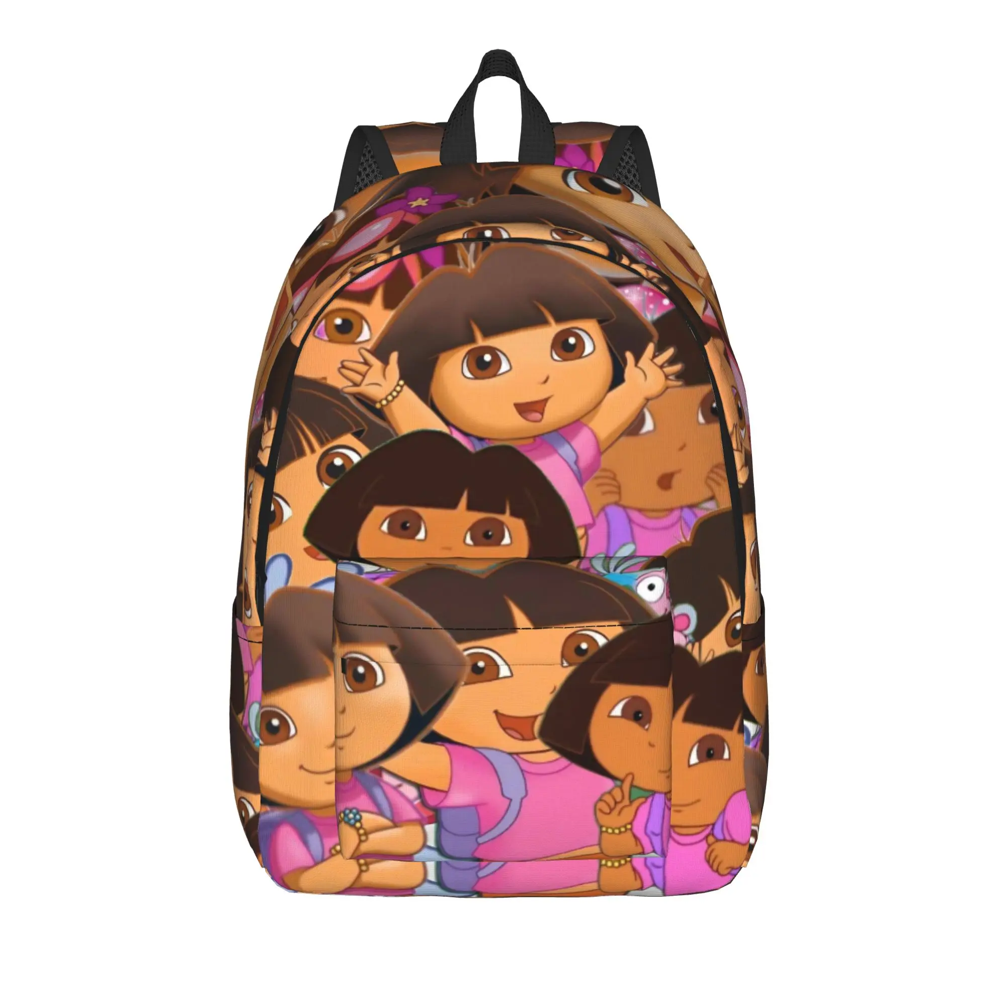 D-Doras Friends Boots Monkey Backpack Men Women Fashion Student Business Daypack Explorer Cartoon College Canvas Bag Lightweight