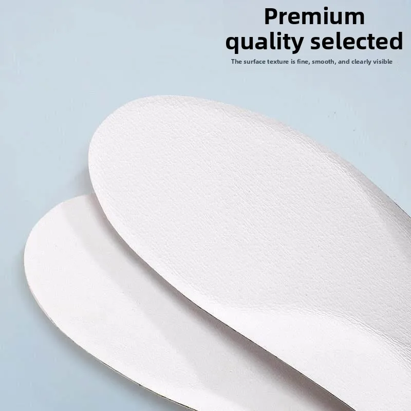 Thickened Latex Shoe Insoles Sports Anti-Pain Shock Absorption Men's Anti-Odor Pigskin Sweat Absorbent Breathable Soft Bottom