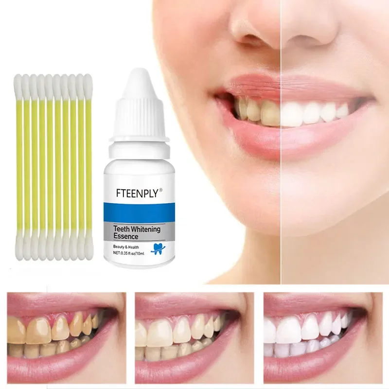 

FTEENPLY Teeth Whitening Essence Powder Remove Plaque Stains Oral Hygiene Cleaning Serum Tooth Bleaching Dental Tools 10ml/pcs