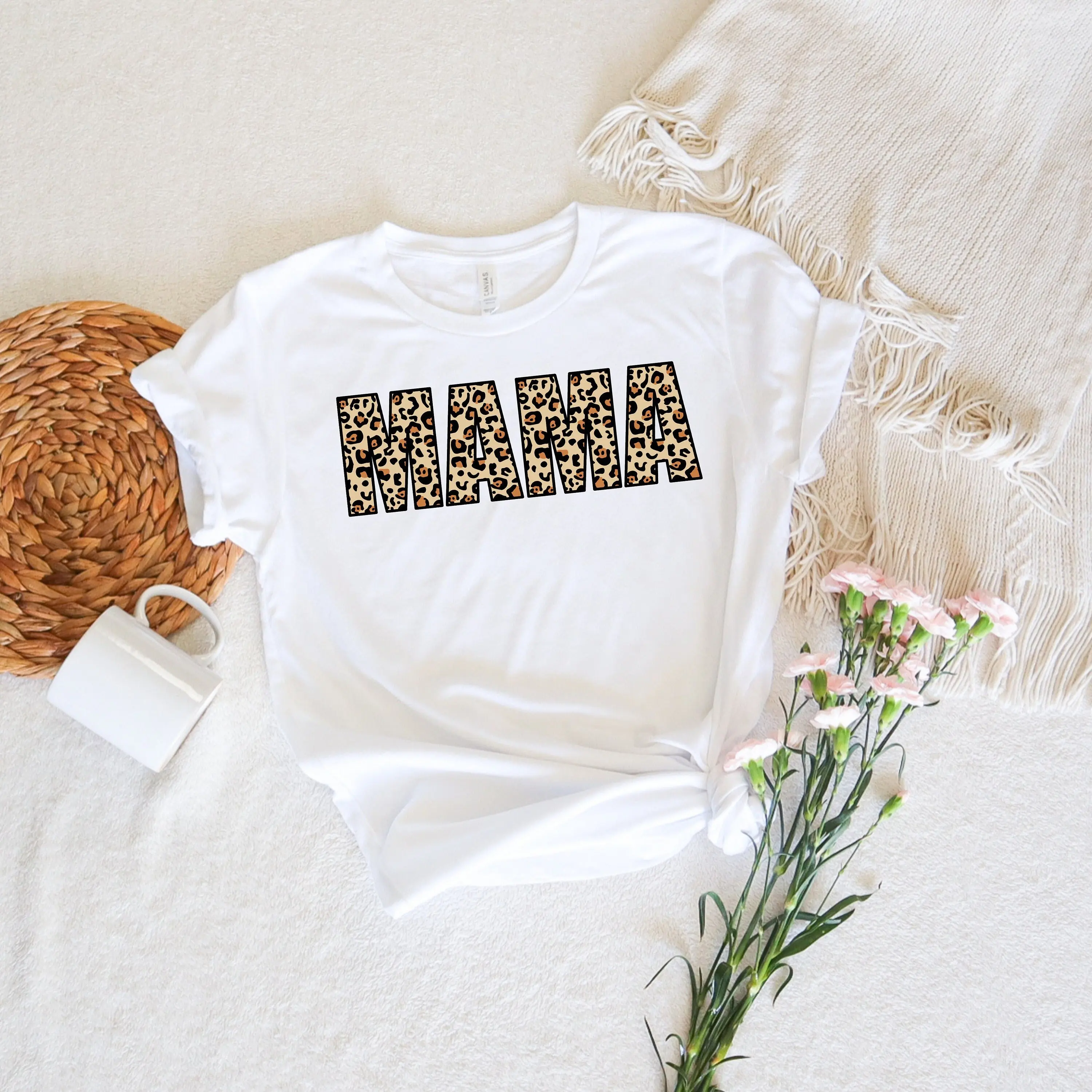 Leopard Mama T Shirt Mom of Momlife PrinT New