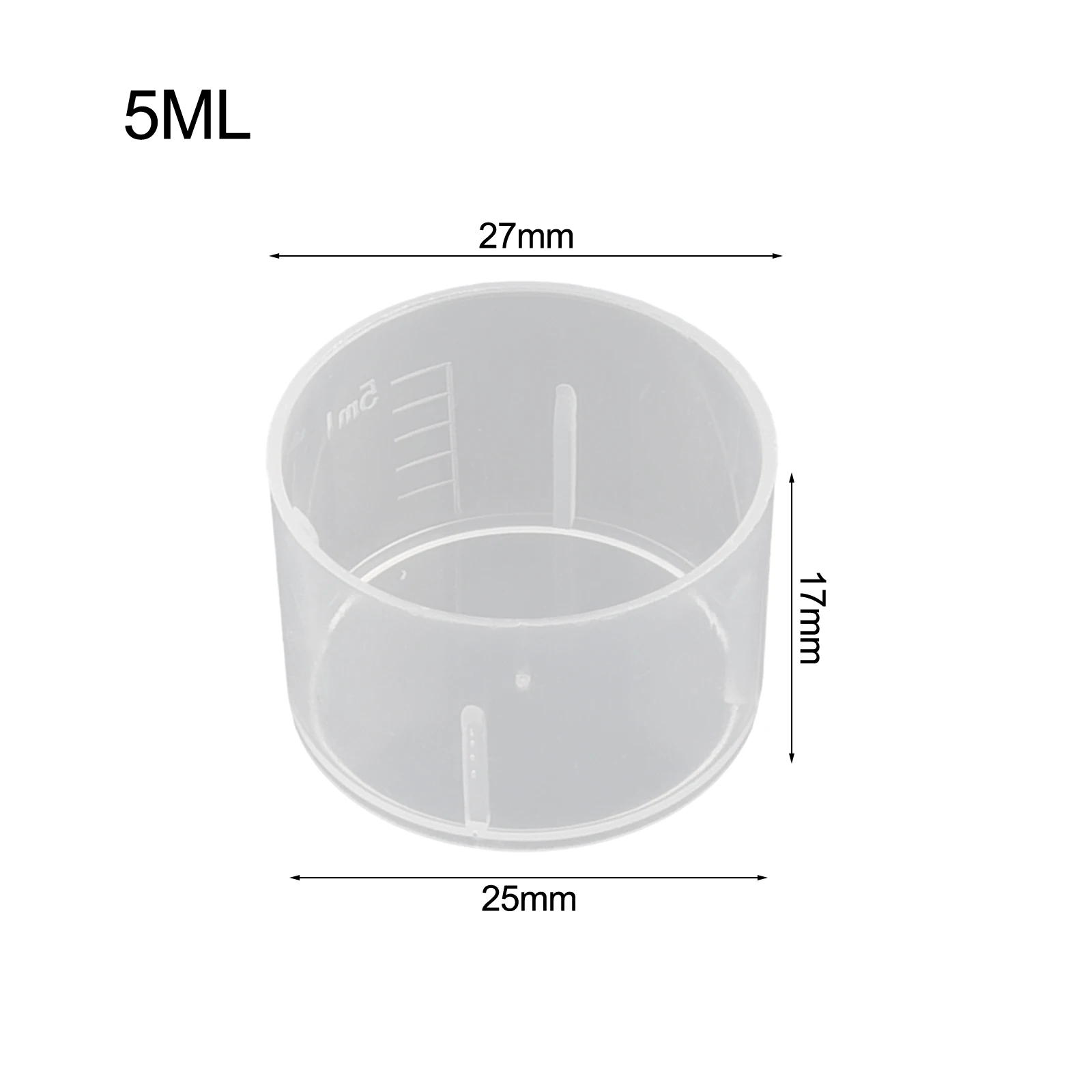 Crafting Projects 5ml Measuring Cup Paint Mixing Cups Disposable Plastic Measuring Cups Portable Measuring Cup