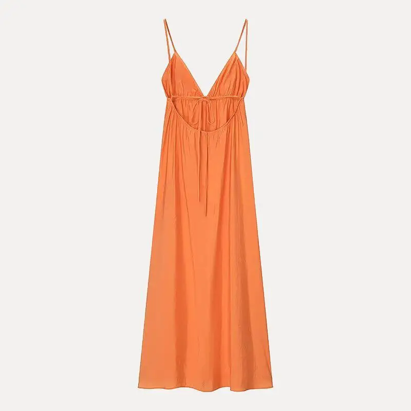 

New Faionable Women's Midi Dr with Strap Dra Design Summer Casual Sle Two-Piece Set by Z Chinese Brand