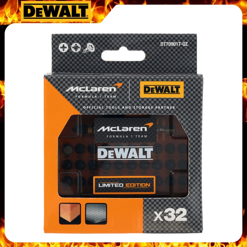 dewalt-dt70901t-qz-マクラーレン-f1-スペシャルエディション-32-ピース-flextorq-ドライバーセット、磁気ビットホルダー付きインパクト対応ビット