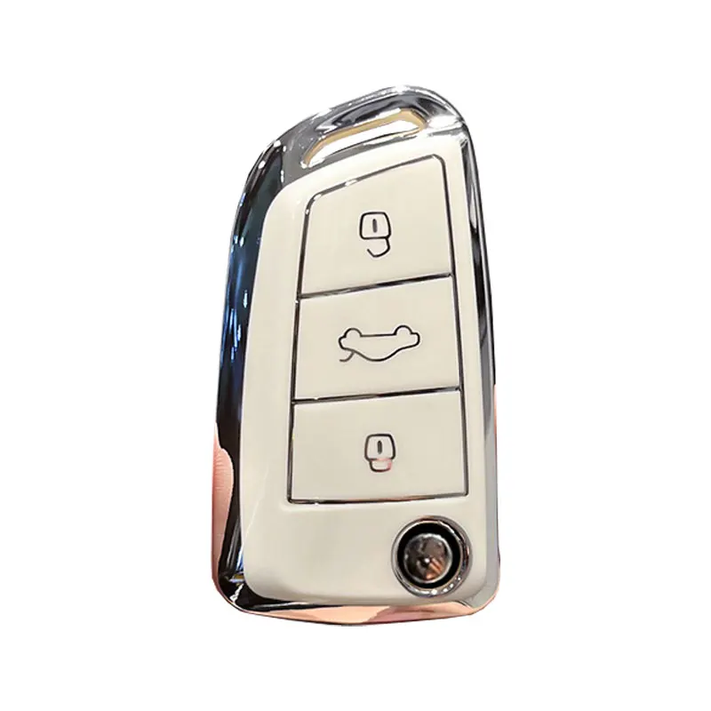 Picture 7: TPU Car Key Cover Folding Remote Control Fobs Shell Case Keychain Holder Auto Accessories For JAC S3 2018 2019 2020 2021 2022