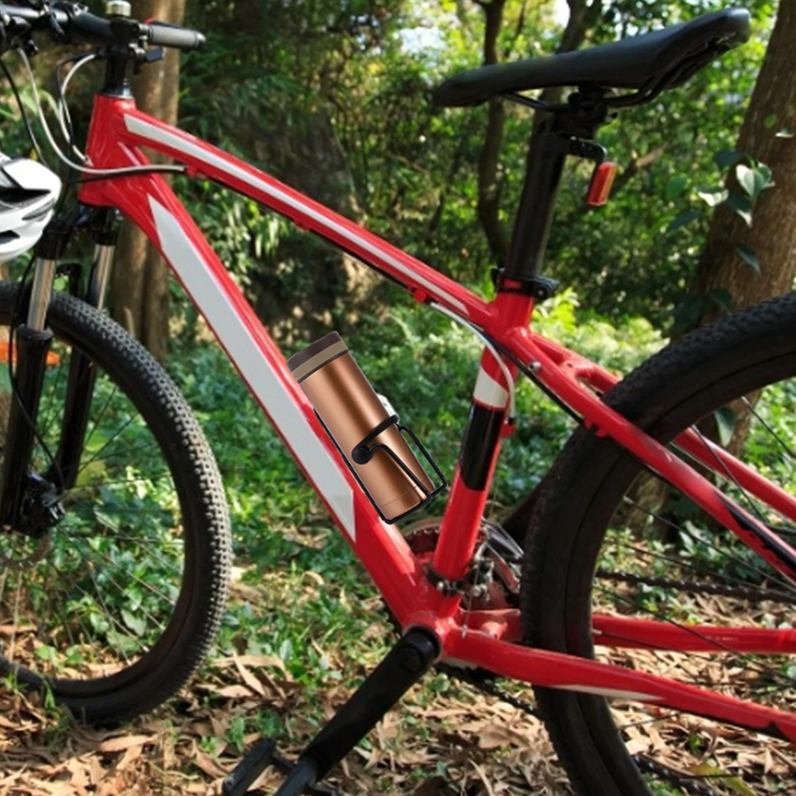 

2Pcs Bicycle Bottle Holder ABS Premium Material Secure Fit for Mountain Road Folding Bike Water Bottle Black Silver