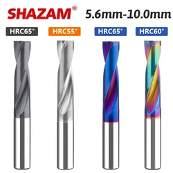 SHAZAM 5.5mm-10mm Carbide Flat Bottomed Drill CNC Tool Straight Shank 180 Degrees For Steel/Aluminum Countersunk Drill
