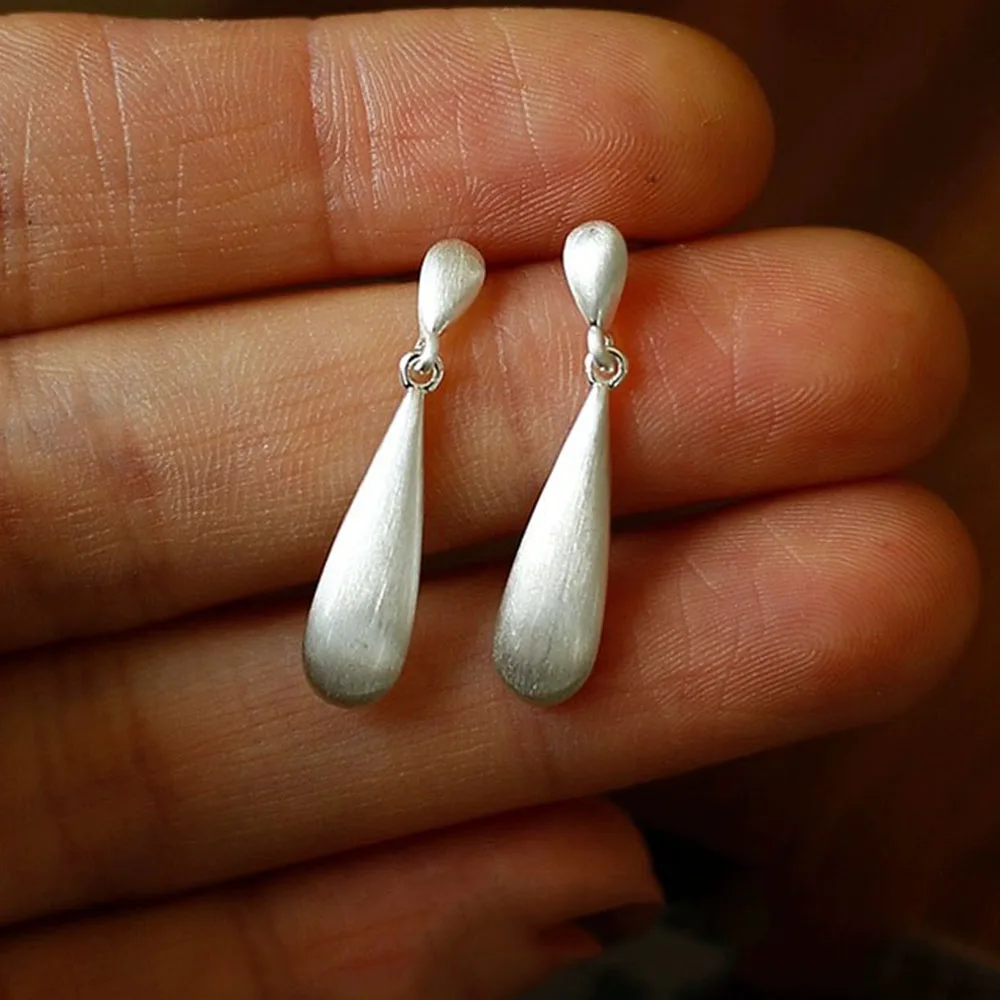 

Серьги BF CLUB из стерлингового серебра 925 пробы для женщин, модные простые серьги в стиле ретро, ​​украшения в форме капли воды, предотвращающие аллергию, аксессуары для вечеринок