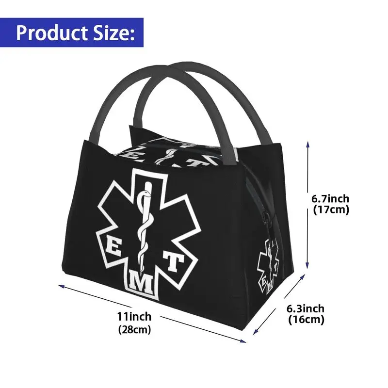 EMT نجمة الحياة صناديق الغداء المحمولة النساء متعددة الوظائف المسعف الطبية برودة الغذاء الحراري معزول الغداء حاوية الحقائب