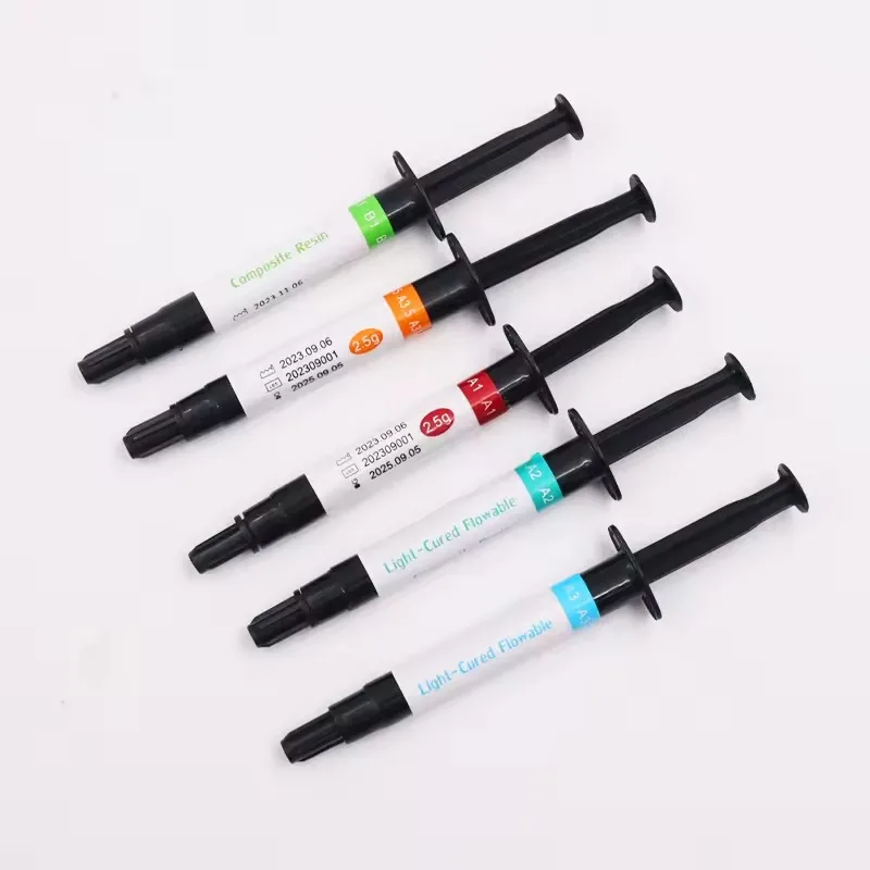 

Dental Resin Light-Curable Flowable Fluid Resin Materials Composite Resin Dental Material Oral Filling Tools