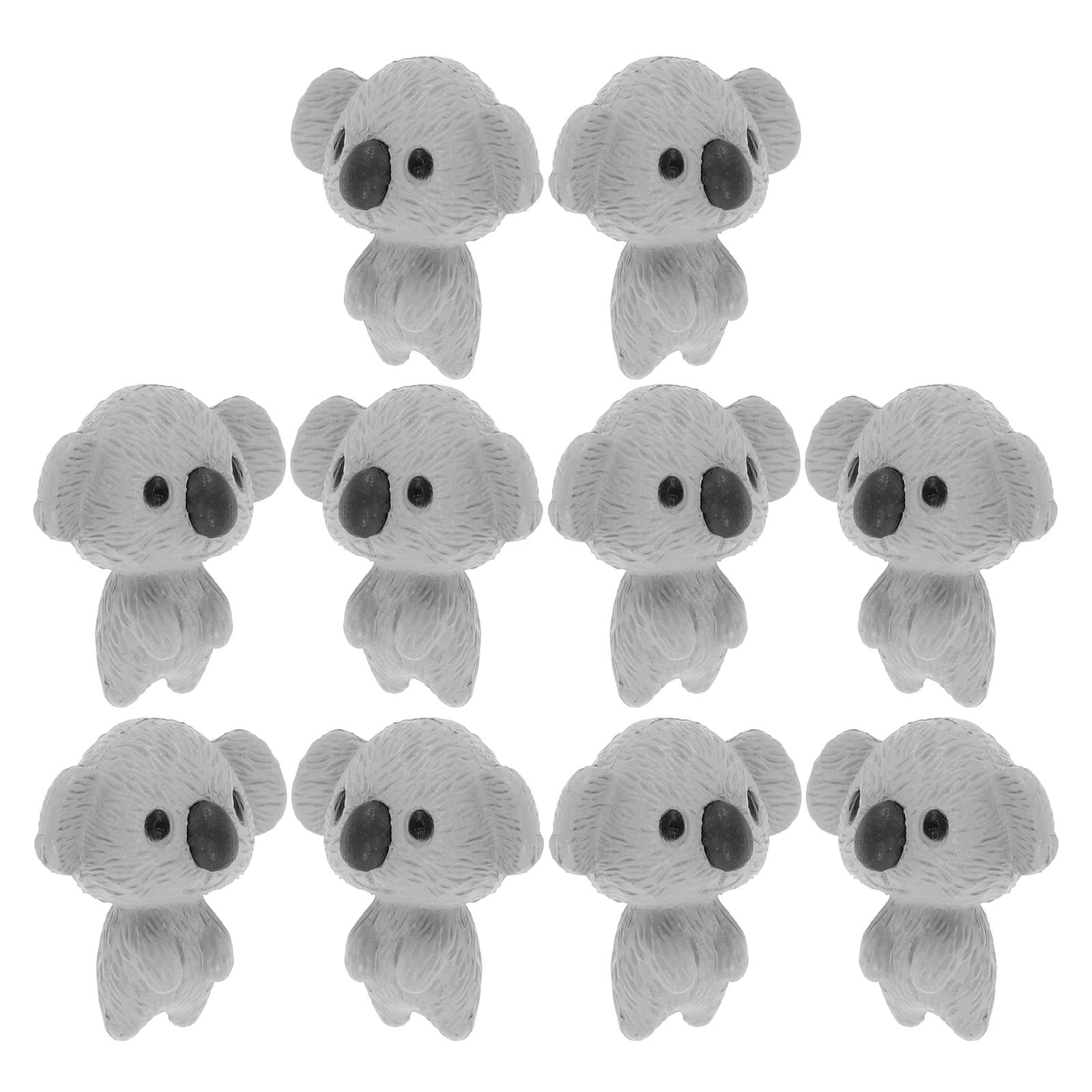

10pcs Mini Koala Keychain Resin Small Animal Lifelike Decor For Cake Toppers Micro Landscape Garden Accessories Ornament