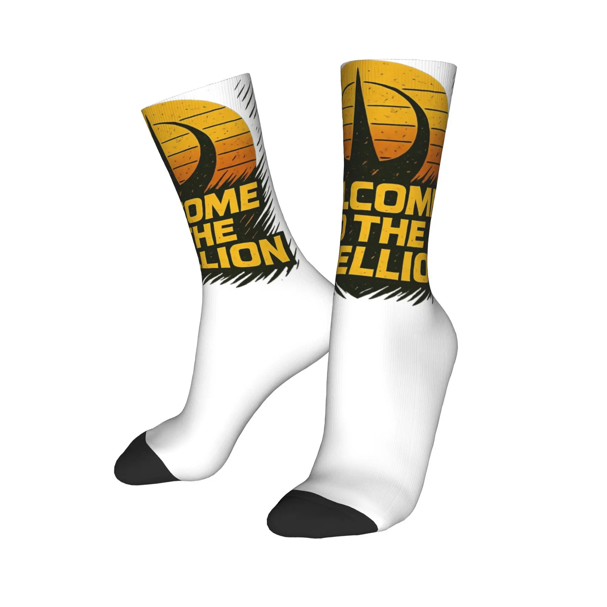 

Welcome to the Rebellion Andor Socks Men's Women Funny Happy Socks Harajuku Spring Summer Autumn Winter Middle Tube Socks Gift