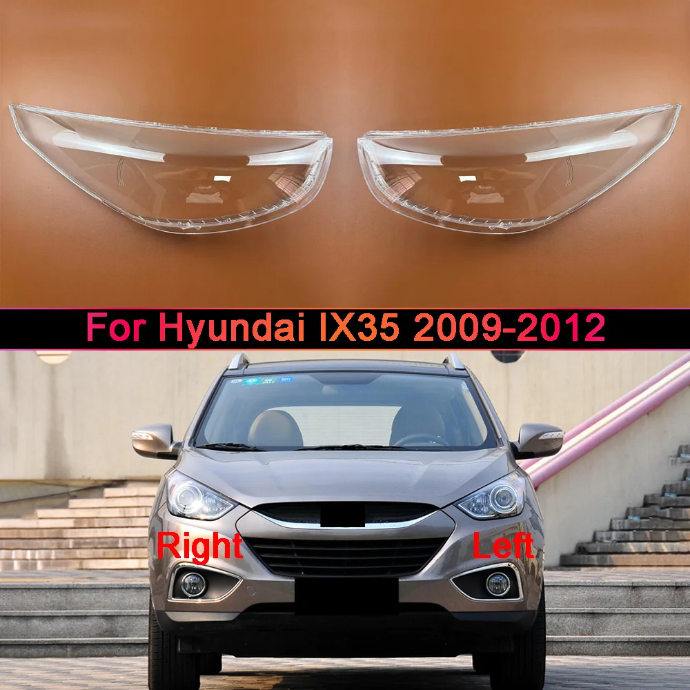 For Hyundai IX35 2009-2012 (With Patterns) Car Accessories Headlight Cover Lens Transparent Lampshdade Headlamp Lamp Shell Glass