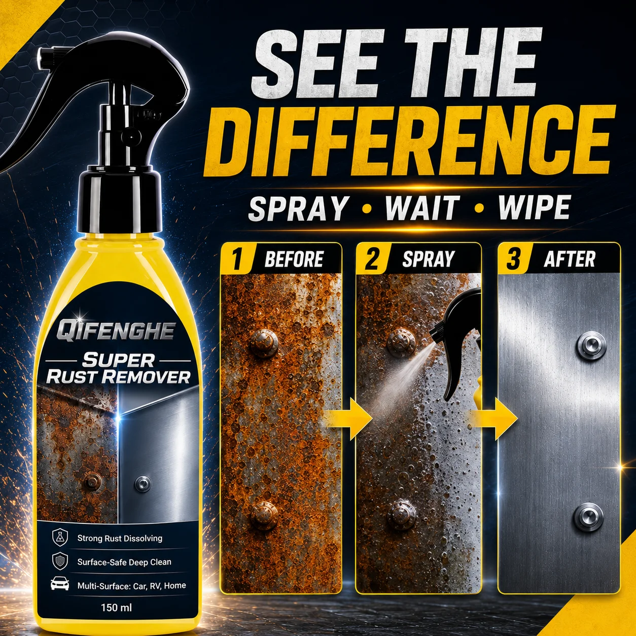 Spray Eliminador de Óxido QIFE - Wheel Cleaner Alloy reseña y precio