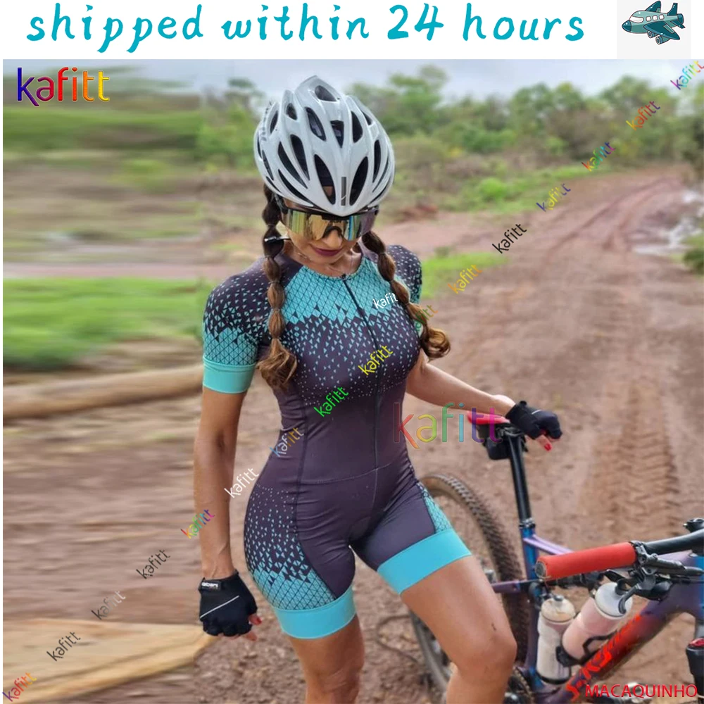 

2022 New Women Monkey Short Sleeve Cycling Suits Team Triathlon Tights Maillot Ropa Ciclismo Cycling Clothing Cycling Shirts 9D