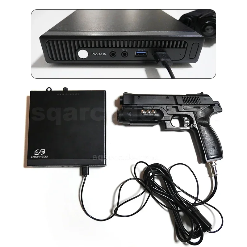 

Retro Light Gun Box Mini Arcade shooting Game PC PLUG And Play Gun Games System 100+ Classic Shooting Games