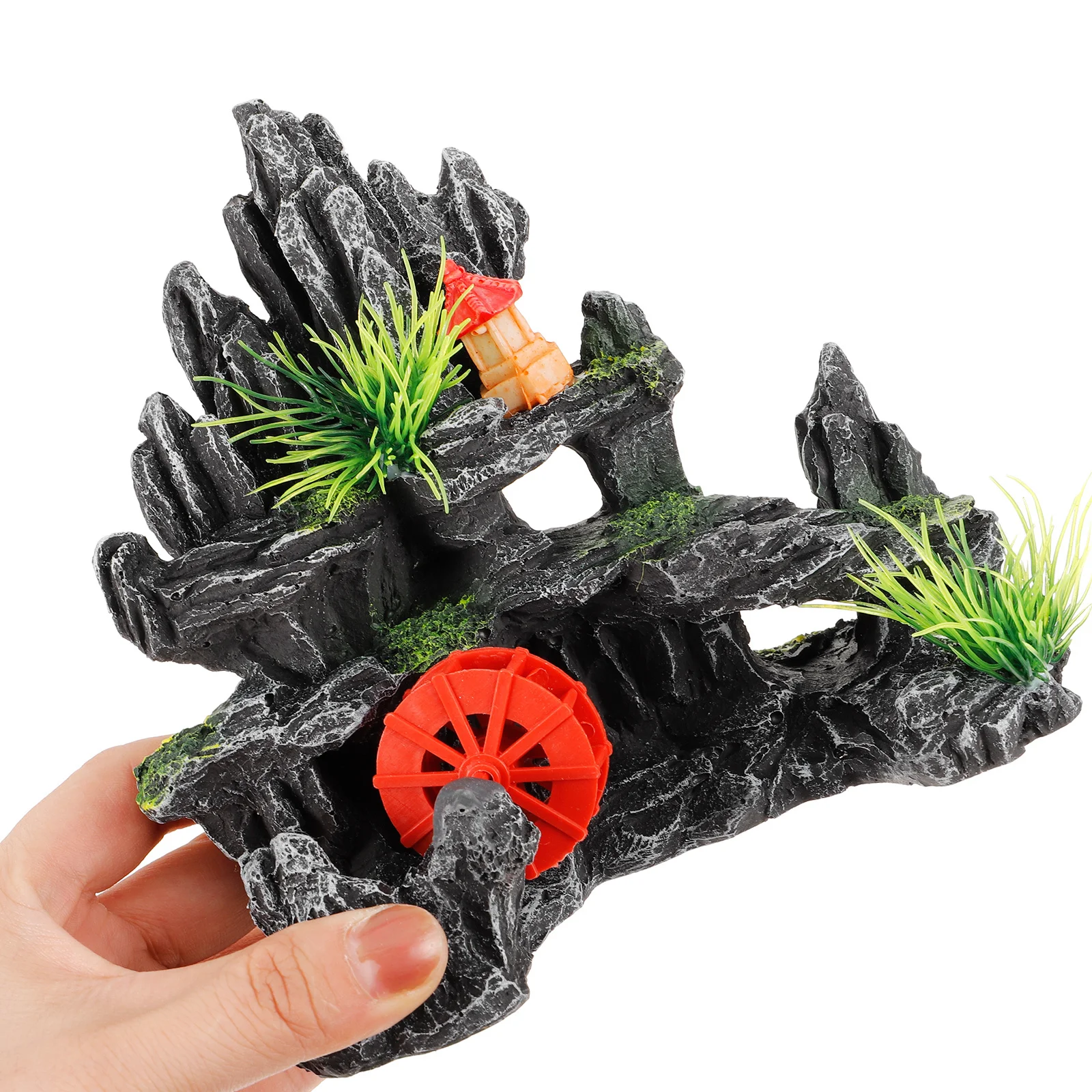 

Resin Aquarium Mountain Decorative Rockery Natural Simulation Fish Shelter Tank Accessories Resin Aquarium Mountain